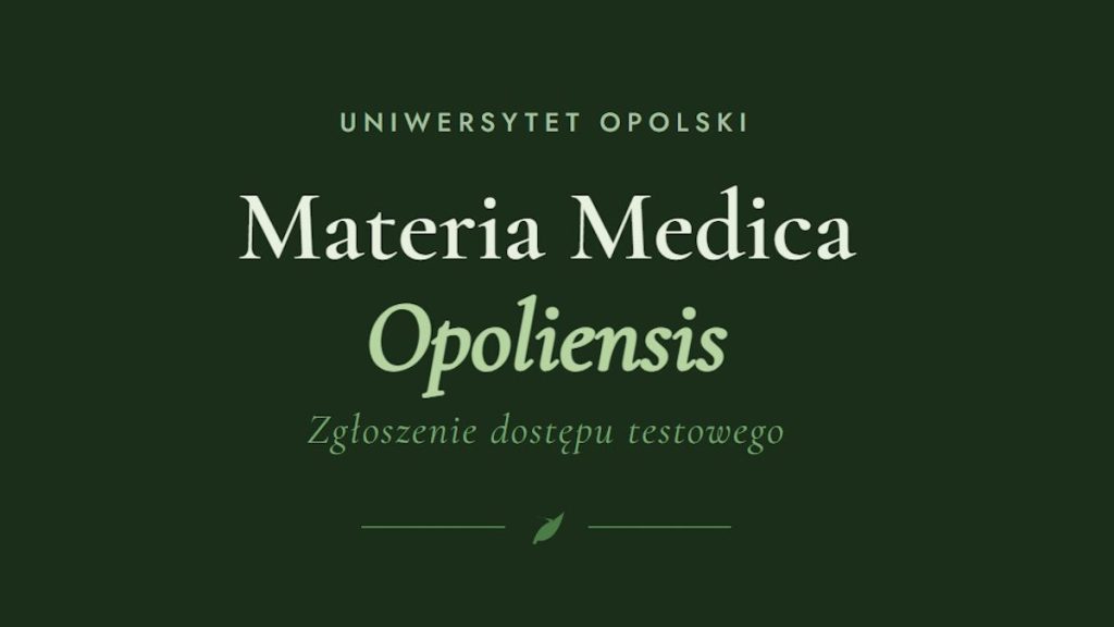 Materia Medica Opoliensis test